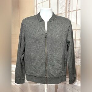 L.L. BEAN Gray flannel lined‎ bomber jacket size S.